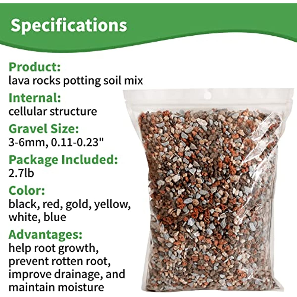 gritty mix potting soil Jowlawn Mix Horticultural Lava Rock Pebbles